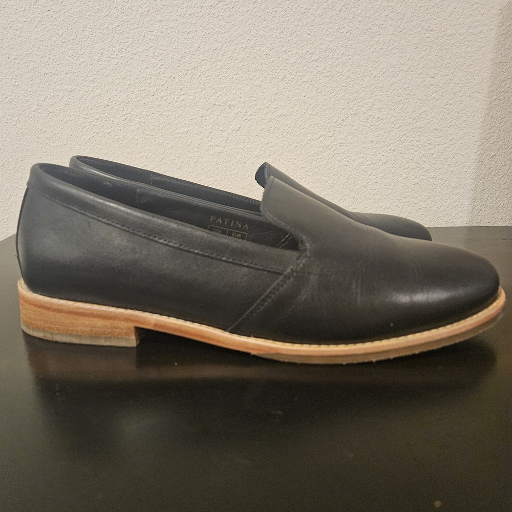 Portland Leather Patina Black Leather Women's Loafers